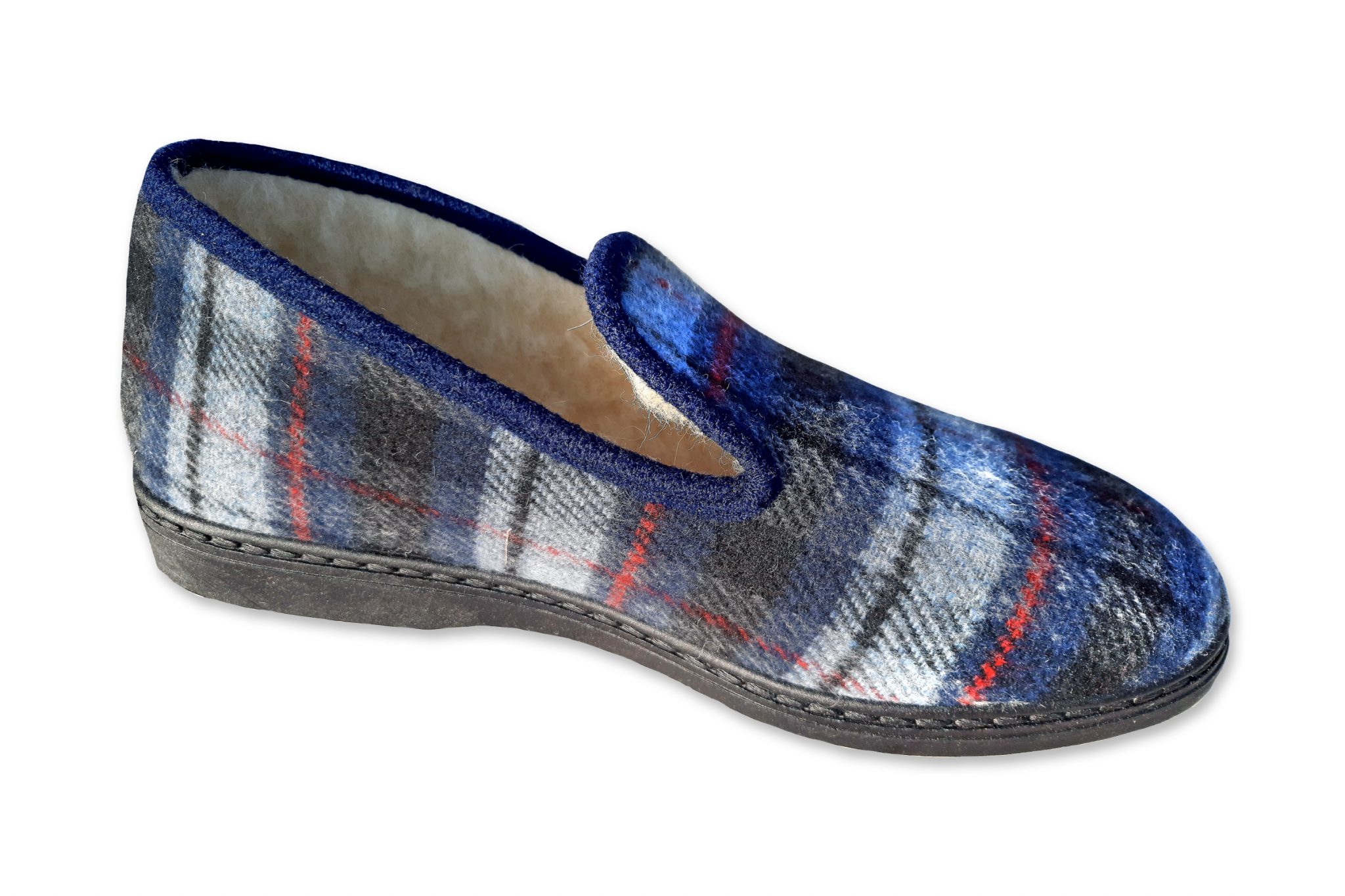Victoria Chaussons Wamba Confortables Carreaux Intérieur Peau De Mouton Pour Homme